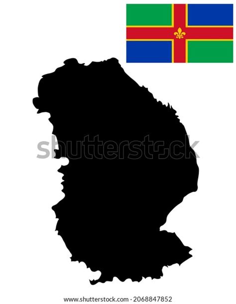 Lincolnshire Map Flag Vector Silhouette Illustration Stock Vector ...