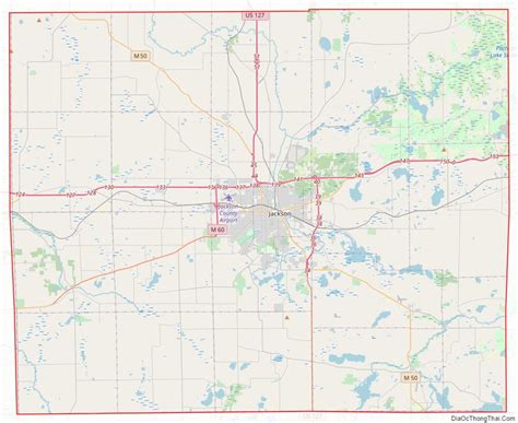 Map of Jackson County, Michigan - Địa Ốc Thông Thái