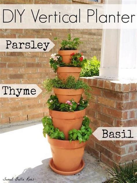 20+ Fascinating Things To Make With Clay Pots | Vertical garden diy, Vertical herb garden, Herb ...