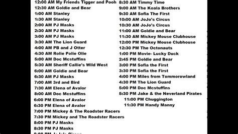 Do You Want This Disney Junior Schedule to Exist? - YouTube