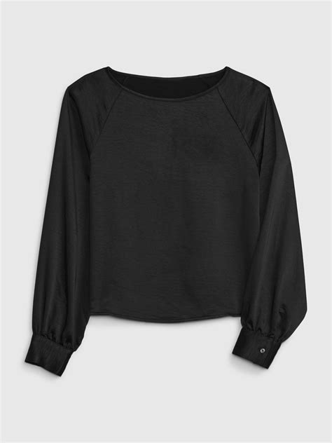 Satin Boatneck Top | Gap