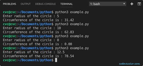 Python program to find the circumference of a circle - CodeVsColor