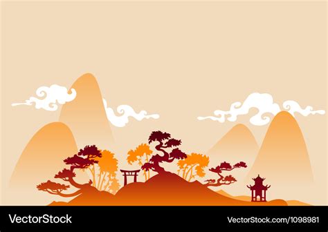 China landscape Royalty Free Vector Image - VectorStock