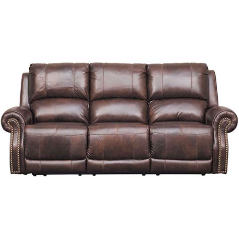 Buncrana Italian Leather Power Reclining Sofa with | 0AA-846PRS | AFW.com