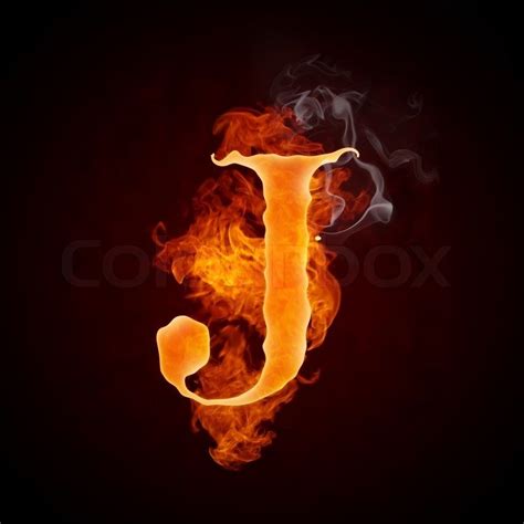 Stock image of 'Fire Letter J Isolated on Black Background' | Letter j, Background wallpaper for ...