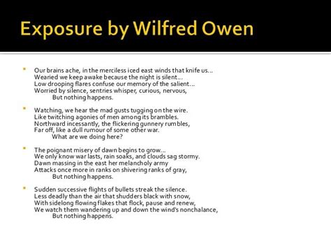 Wilfred owen exposure essay - training4thefuture.x.fc2.com