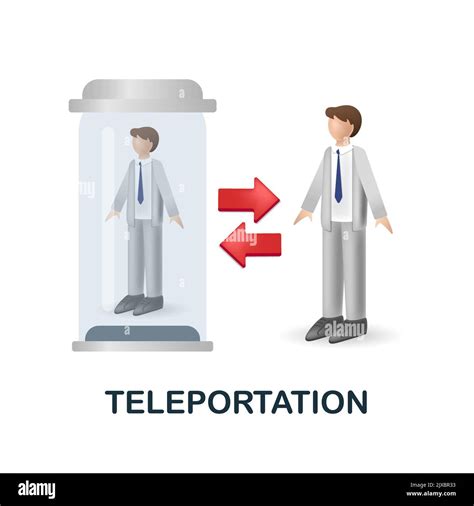 Teleportation icon. 3d illustration from artificial intelligence collection. Creative ...