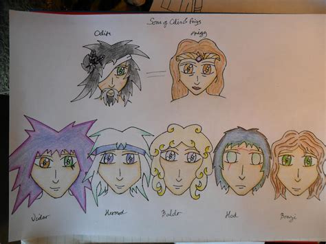 Odin and Frigg's children by Iglybo on DeviantArt