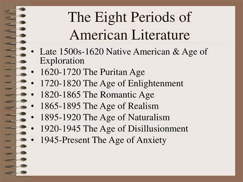 PPT - The Eight Periods of American Literature PowerPoint Presentation ...