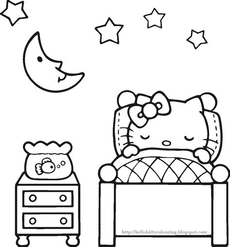 HELLO KITTY COLORING PAGES