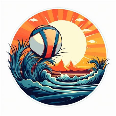 Volleyball illustration logo isolated background | Premium AI-generated ...