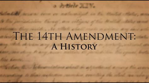 The 14th Amendment of the U.S. Constitution: A History - YouTube