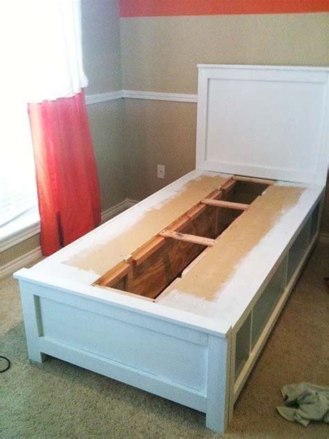 DIY Twin Bed with Storage by Gus74 | For the Home | Pinterest