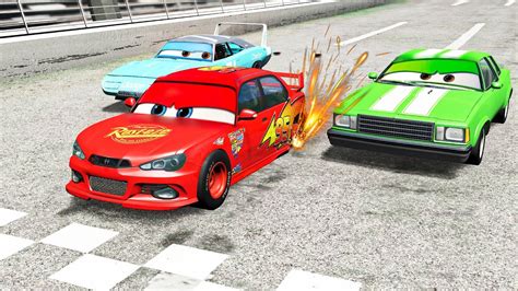 Lightning Mcqueen Loses His Tires / Cars Movie Remake - BeamNG.drive ...