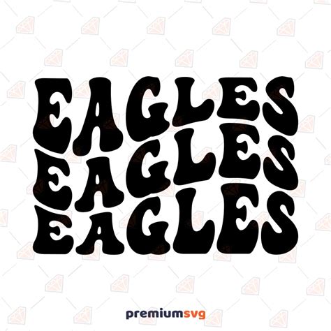 Eagles Retro Wavy SVG, Eagles Mascot SVG Vector Files | PremiumSVG