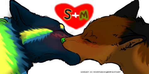 Wolves Kissing - V2 by SianiiTheWolf on DeviantArt