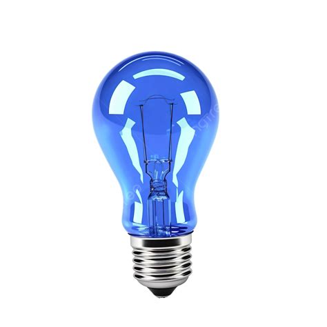 Blue Light Bulb 3d Render, Blue, Light, Bulb PNG Transparent Image and Clipart for Free Download