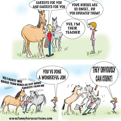 Funny Horse Cartoons | Horse cartoon, Funny horses, Horse quotes funny