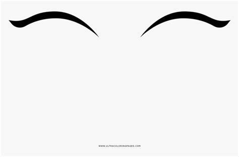 Eyebrow Clipart Coloring Page, HD Png Download - kindpng