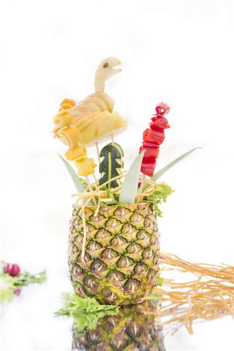 Carving Pineapple stock image. Image of fruit, kitchen - 17625063