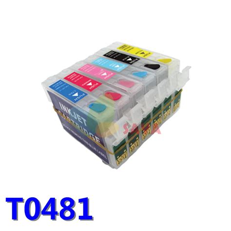 T0481 Refillable Ink Cartridge Compatible For Epson Stylus Photo R200 R220 R300 R300M R320 R340 ...