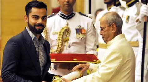 Virat Kohli the recipient of India's fourth-highest civilian award, the ...