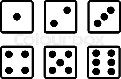 Dice faces | Stock vector | Colourbox