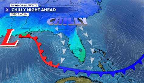 Tracking a weak cold front in Southwest Florida