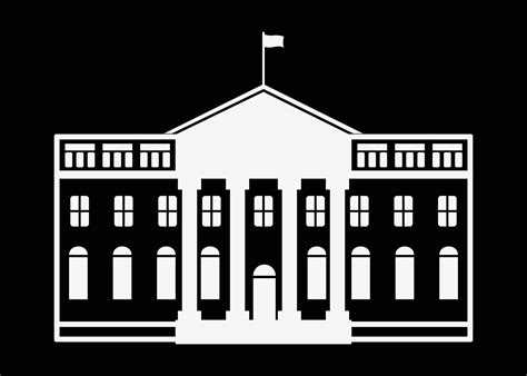 White House Silhouette, United States President Residence, home, office ...