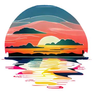 Beach Sunset Clipart Hd PNG, Beach Sunset, Beach Clipart, Vector Material, Sunset PNG Image For ...