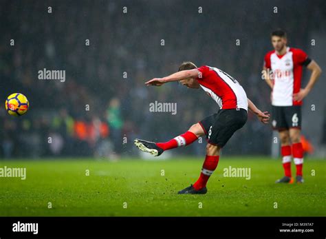 Southampton's James Ward-Prowse takes a free kick Stock Photo - Alamy