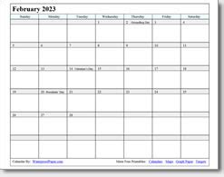 February Printable Calendar 2024 Waterproof - Faina Jasmina