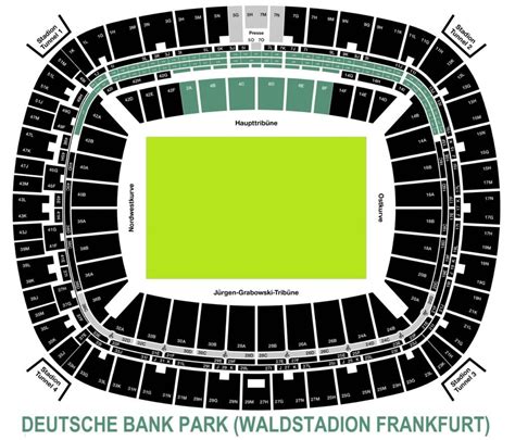 Deutsche Bank Park Seating Map with Rows and Seat Numbers 2024