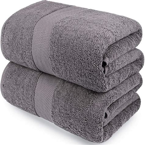 Luxury Bath Sheet Towels Extra Large 35x70 Inch | 2 Pack, Grey ...