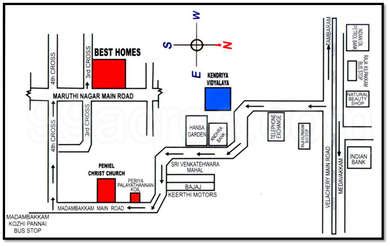 Best Homes Best Residency Map - Madambakkam, Chennai South Location Map