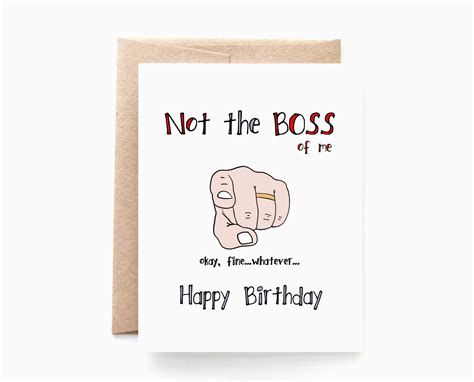 Boss Birthday Card Printable - Printable Word Searches