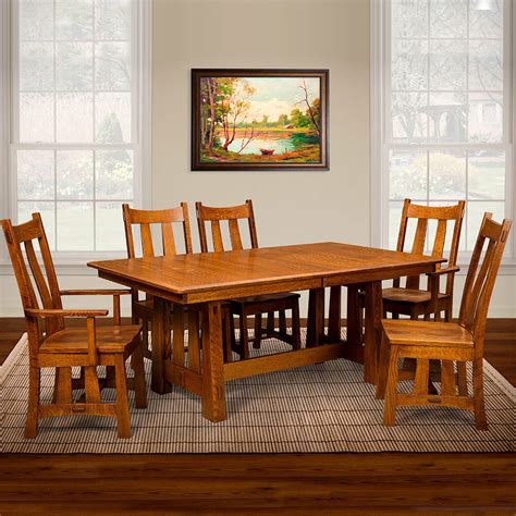 Fremont Trestle Amish Dining Table - Amish Tables | Cabinfield