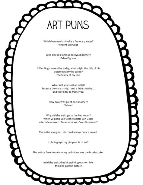 Fun Puns about Art and Artists