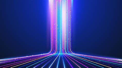 Abstract technology digital futuristic concept glow neon colors lines ...