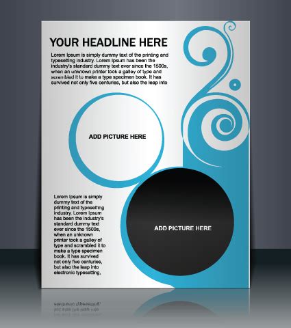 Vector template Presentation of flyer design 01 free download