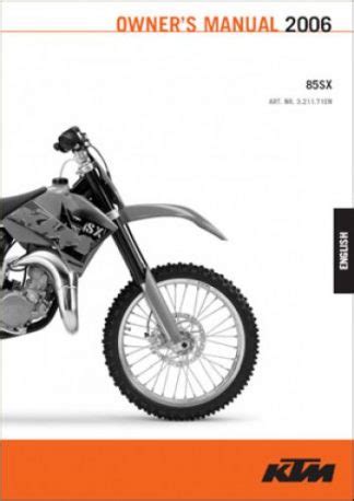 2004-2006 KTM 85SX Motorcycle Owners Manual Paper In Spanish