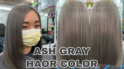 HOW TO ACHIEVE ASH GRAY HAIR COLOR | ASH GRAY | ASH BROWN | CHADING ...