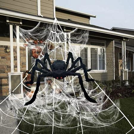 Huge Spider Web Halloween Decorations, 200" Triangle Spider Web, 49 ...