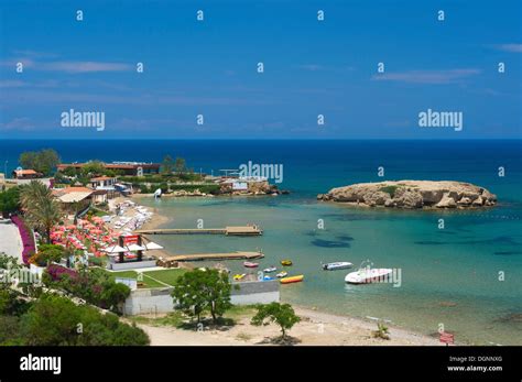 Beach west of Girne or Kyrenia, Northern Cyprus, Cyprus Stock Photo - Alamy