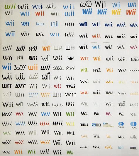 Nintendo Wii Logos from a Nintendo company book in 2007 : r/graphic_design