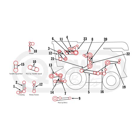 Massey Ferguson 410, 510 Combine Belts