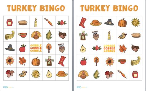 Turkey Bingo Cards | Thanksgiving bingo, Bingo cards, Bingo printable