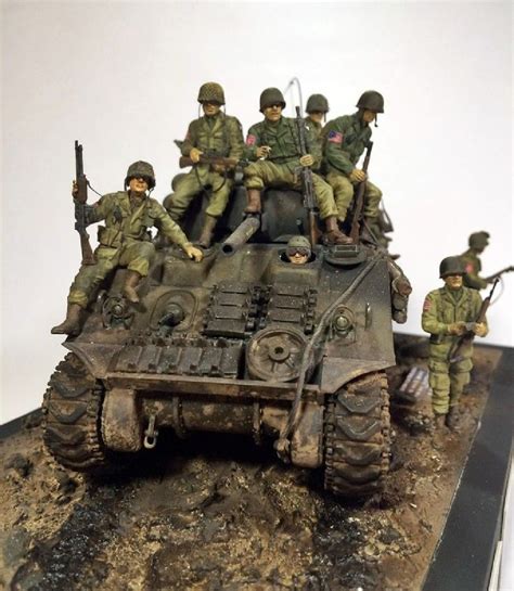 Military Diorama with Toy Soldiers on Tank