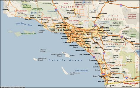 Map Southern California Overview