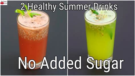 2 Healthy Summer Drinks - No Added Sugar - Refreshing Summer Fruit Juice Recipes For Weight Loss ...